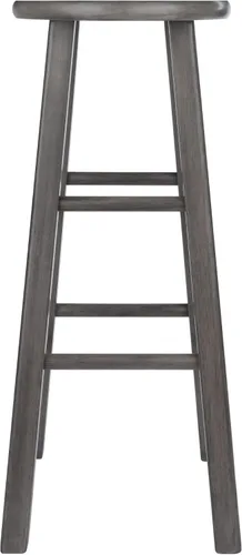 Vista 4 de Winsome Ivy Taburete de bar de patas cuadradas, gris rústico, 29 pulgadas Gris (rustic gray)