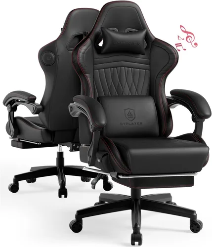 Vista 16 de GTPLAYER ACE-PRO Sillas Gaming Musicales – Altavoces Integrados, Soporte de App y Control Bluetooth, Sillas de Juegos de Computadora con Reposapiés