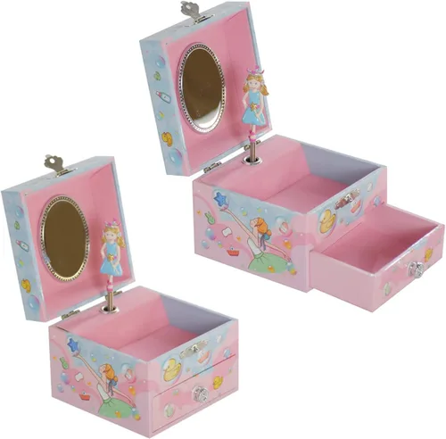Vista 6 de Joyero de música para niña Caja de almacenamiento de música Caja de música, regalo para niños. (Repertorio Swan Lake)