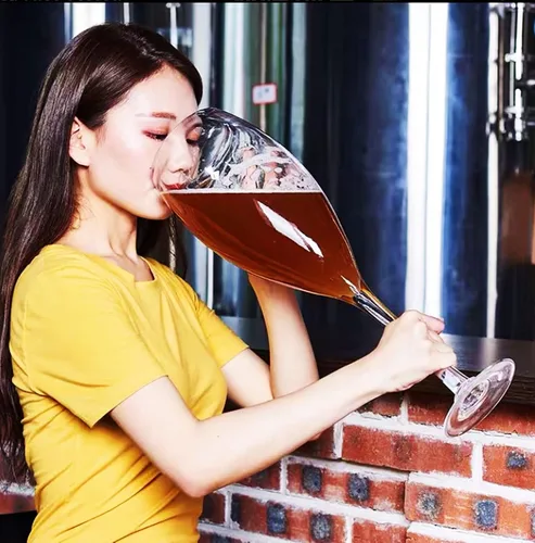 Vista 7 de YUANXIN Copa de Vino Gigante del Mundo Vaso de Vino de Tallo Gigante Vaso de Vino Creativo Extra Grande Vaso de Champán de Tamaño Excesivo Vaso