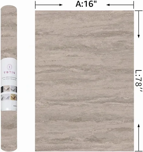 Vista 7 de Papel tapiz de hormigón gris claro para despegar y pegar, papel de contacto de mármol blanco grisáceo, papel de pared de estilo industrial moderno