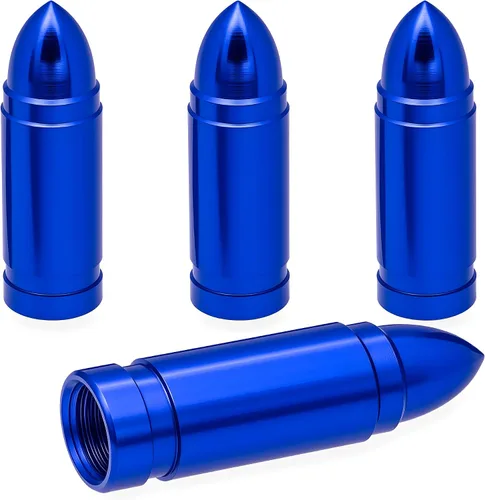 Vista 34 de 4 piezas tapas de válvula de neumático estilo bala, resistentes a la corrosión, cubiertas universales de válvula de neumático de aleación