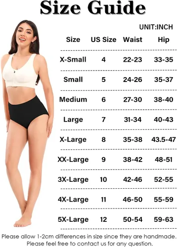 Vista 6 de POKARLA Ropa interior de algodón de cintura alta para mujer, cobertura completa, suave, transpirable, bragas para mujer