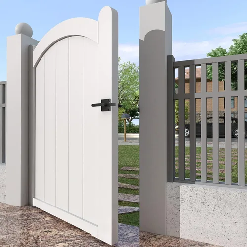 Vista 8 de JUBEST Pestillo de Puerta de Doble Lado, Pestillo de Puerta Batiente de Servicio Pesado, Herrajes de Puerta para Entrada Izquierda, Cerca Exterior