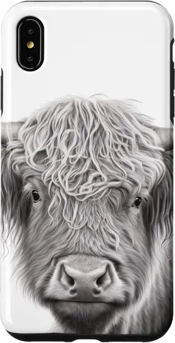 Vista 7 de Funda para iPhone 15 Highland Cow Scottish Cattle Pencil