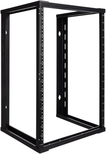 Vista 5 de NavePoint - Soporte de pared 6U de marco abierto para equipos de servidor de 19", rosca de 16", color negro