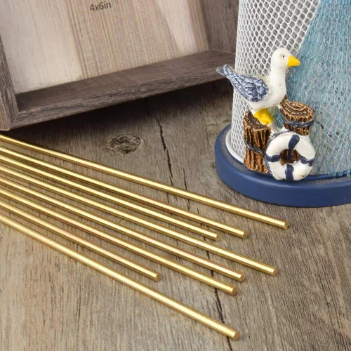 Vista 2 de 25 piezas de varillas de latón de 2 mm - Diámetro de 5/64", 12" de longitud Barra de torno