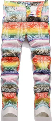 Vista 99 de Enrica Pantalones vaqueros estampados casuales para hombre