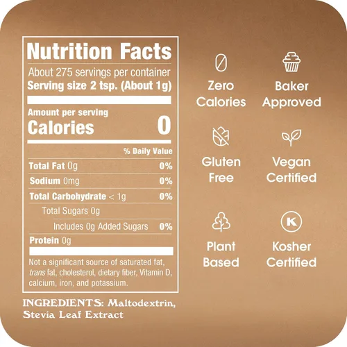 Vista 2 de Stevia In The Raw, Stevia Sweetener Baker's Bag, 9.7 oz