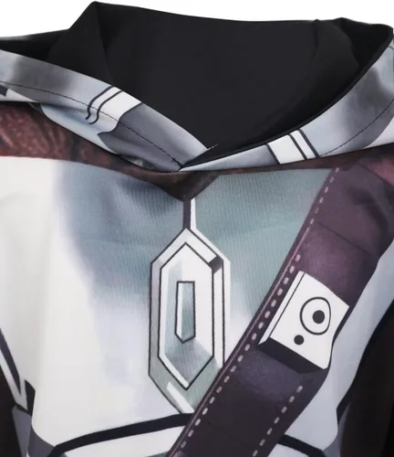 Vista 5 de Sudadera con capucha Din Djarin para niños, disfraz de cosplay para niños, sudadera estampada para Halloween