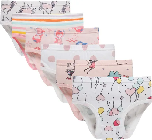 Vista 19 de Boboking Ropa interior suave de algodón para niñas pequeñas Gris Blanco Amarillo Azul claro Azul real