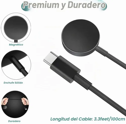 Vista 4 de Cargador para Samsung Watch - Galaxy Watch 8/7/6/5/4/3/Active 2/Ultra