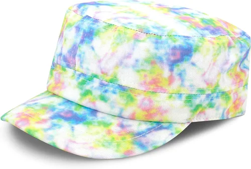 Vista 21 de The Hat Depot Cadet Military Army - Gorra de béisbol de algodón lavado con teñido anudado y algodón lavado básico y desgastado, gorra de algodón