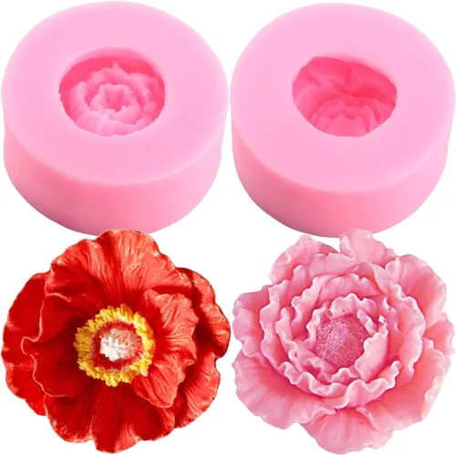 Vista 11 de Zixiang Bloom - Molde de silicona con diseño de flores de rosas 3D, para decoración de pasteles, jabón, velas, caramelos, chocolate, polimérico