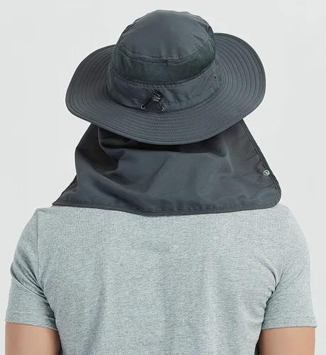 Vista 3 de Gorra de pesca Ddyoutdoor™ 07–281. Moda, verano, protección solar al aire libre, con cuello y visera de ala ancha