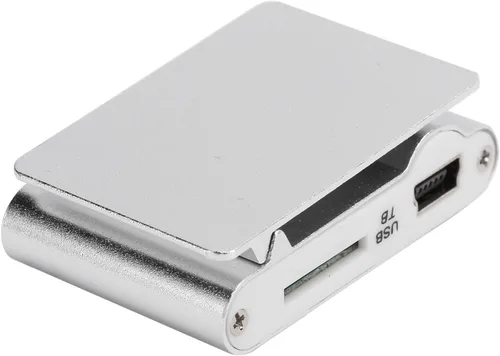 Vista 2 de Mini reproductor de música portátil MP3 Clip trasero Reproductor deportivo con auriculares y cable USB para actividades al aire libre, clip trasero