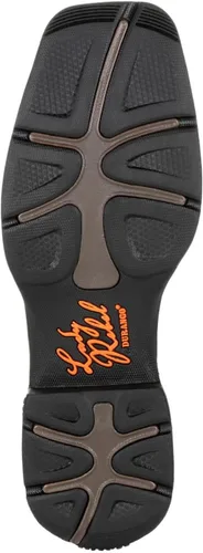 Vista 5 de Durango Bota Rebel de 10" para Mujer Briar marrón y rojo oxidado.