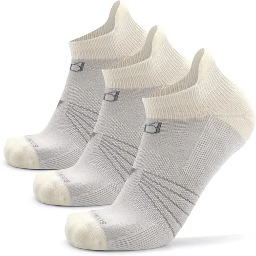 Vista 6 de Socks Daze Paquete de 36 calcetines deportivos de lana merina para hombre y mujer, para correr al tobillo, suaves, gruesos, acolchados