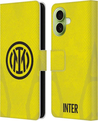 Vista 23 de Head Case Designs Officially Licensed Inter Milan Away 2025/26 Crest Kit Leather Wallet Case Compatible with Apple iPhone 11