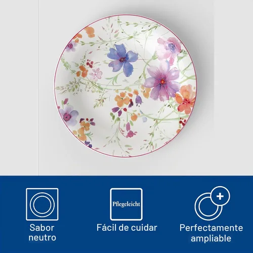 Vista 4 de Villeroy & Boch Mariefleur Basic - Plato de ensalada, 8.25 pulgadas
