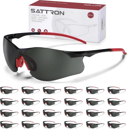 Vista 17 de Gafas de seguridad transparentes, paquete de 3, gafas protectoras con protección UV ANSI Z87.1, gafas de seguridad resistentes a arañazos e