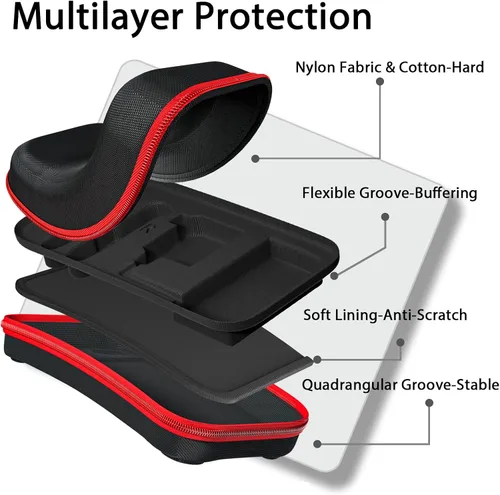 Vista 4 de Fenolical Funda de transporte para Switch compatible con Nintendo SwitchSwitch OLED, compatible con Joy-Con y adaptador de CA, bolsa rígida portátil