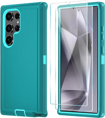 Vista 78 de ONOLA Funda compatible con Samsung Galaxy S24 Ultra con protector de pantalla HD, resistente a los golpes y a las caídas, funda de 3 capas