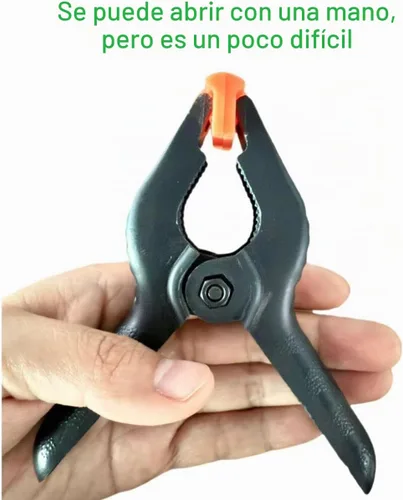 Vista 2 de 10 PIEZAS Abrazaderas de Resorte Grandes de Plástico Profesional de 4.5 Pulgadas de Servicio Pesado para Manualidades o Clips de Plástico y Clips