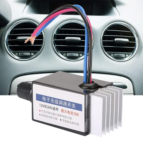 Vista 9 de Universal DC 12V/24V Controlador de velocidad del motor, regulador de velocidad del motor, interruptor del gobernador del motor, mejor disipación