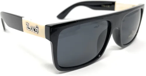 Vista 3 de Locs 91075 - Gafas de sol negras Auténtico Gangster Squared Plana Top Ivory Arms Shades