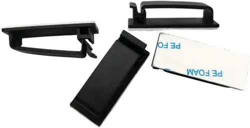 Vista 3 de 30 Clips Autoadhesivos para Gestión de Cables Autoadhesivos (30 Piezas) – Organizador de Cables para Escritorio, Oficina, Auto y Hogar – Fácil