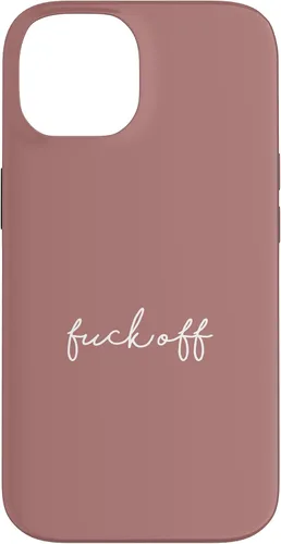 Vista 4 de Funda para iPhone 16 Dusty Rose Fuck Off Divertida manuscrita a mano con refranes sarcásticos groseros