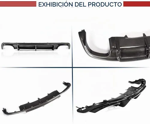 Vista 6 de Difusor trasero de fibra de carbono para Audi S5 A5 Sline B8.5 2013-2017 cubierta de parachoques inferior alerón protector de cenefa de alerón