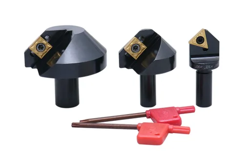 Vista 2 de Accusize Industrial Tools Avellanadores de carburo indexables de 90 grados de 1/4", 1/2" y 1-1/4", 0046-0990 Juego de 3 piezas: 1/4", 1/2