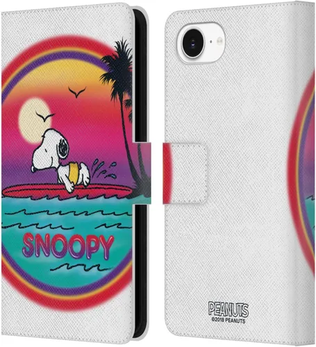 Vista 23 de Head Case Designs Funda de piel con licencia oficial de Peanuts Beach Surf Snoopy Boardwalk Airbrush compatible con Apple iPhone 11