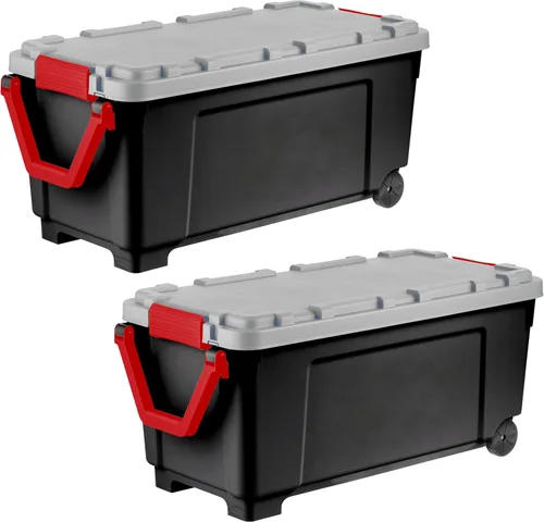 Vista 14 de IRIS USA - Contenedores de almacenamiento con tapa de 3 galones con candado, paquete de 5 - Fabricados en EE. UU., contenedores resistentes