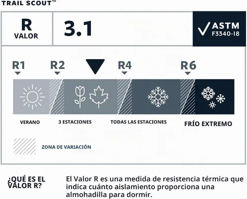Vista 6 de Therm-a-Rest Trail Scout - Colchoneta autoinflable para acampar y mochilero, regular, 72 x 20 pulgadas