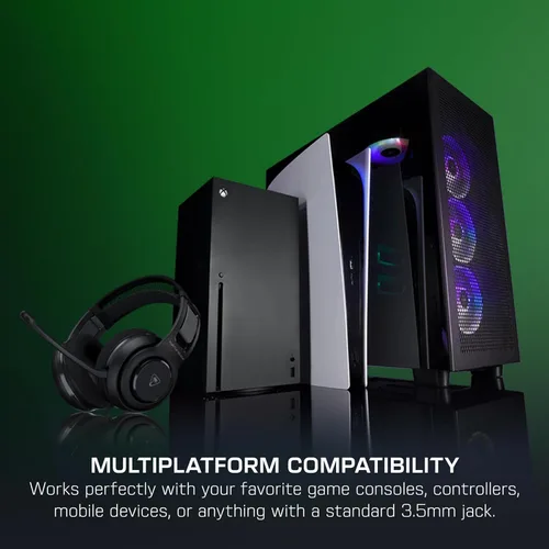 Vista 7 de Turtle Beach Atlas 200 Wired Multiplatform Gaming Headset for Xbox, PlayStation, PC w/ 3.5mm Wired Connection - 50mm Nanoclear Drivers, Flip-to-Mute