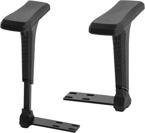 Vista 7 de Frassie Par de reposabrazos de silla ajustable en altura, juego de brazos de silla de jefe de juego de repuesto 4D (negro)