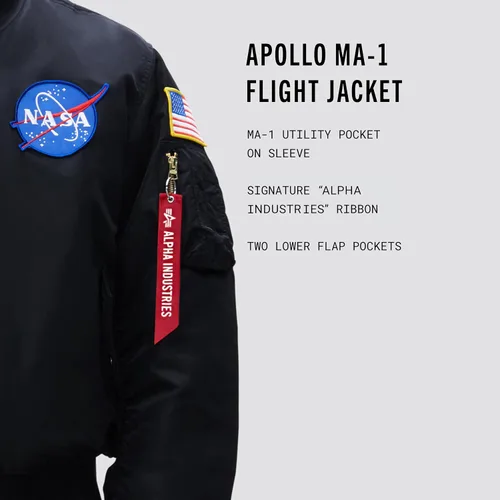 Vista 3 de Alpha Industries, chaqueta Bomber de Apollo MA-1, de hombre