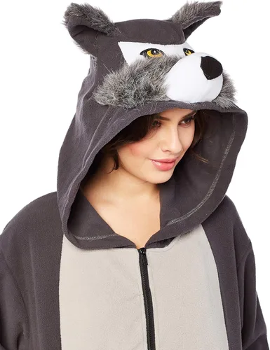 Vista 4 de RG Costumes. Sudadera con capucha de Willie el lobo.