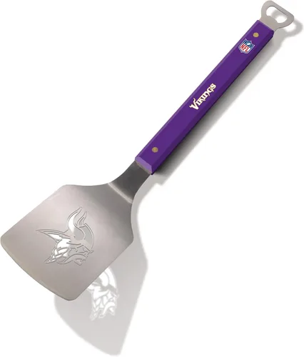 Vista 8 de YouTheFan NFL Sportula (espátula) de acero inoxidable de 18 pulgadas con abrebotellas