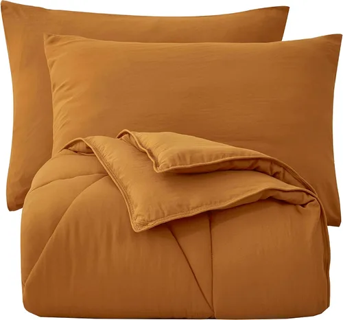 Vista 9 de Chezmoi Collection Rory - Juego de edredón de microfibra acolchada triangular de 2 piezas, ropa de cama geométrica ligera lavada suave, individual