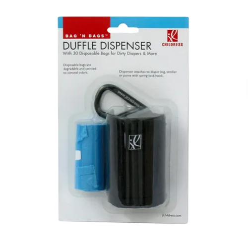 Vista 4 de J.L. Childress Bag 'N Bags - Dispensador de lona portátil de tela y repuesto de bolsa de residuos, se engancha fácilmente al cochecito o bolsa