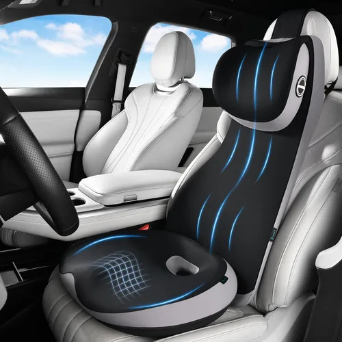 Vista 17 de FLORICH Almohada de apoyo lumbar mejorada para asiento de automóvil y diseño de reposacabezas ajustable, cojín de espuma viscoelástica transpirable
