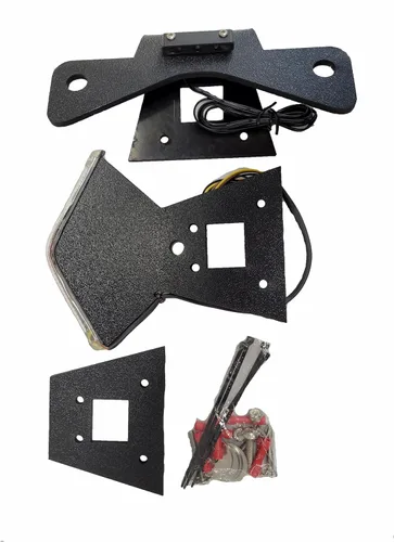 Vista 2 de Eliminador de guardabarros compatible con Kawasaki Ninja 400 2018-2023 SX con intermitentes traseros y luz de etiqueta EX400, soporte