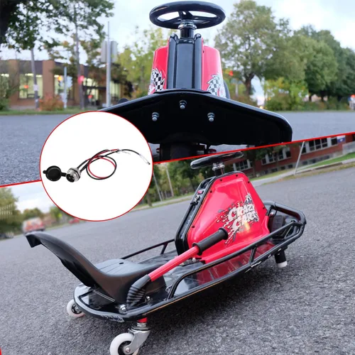 Vista 2 de KAMIER Puerto de cargador de 3 cables de repuesto para Razor Crazy Cart XL DLX Shift Ground Force Drifter Go Cart Kart Dune Buggy E325 E300 E200