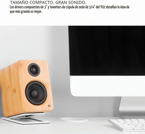 Vista 6 de Kanto YU2MB Altavoces de Escritorio para Gaming de PC Drivers Compuestos de 3" Tweeter de Cúpula de Seda de 3/4" Amplificador Clase D 100