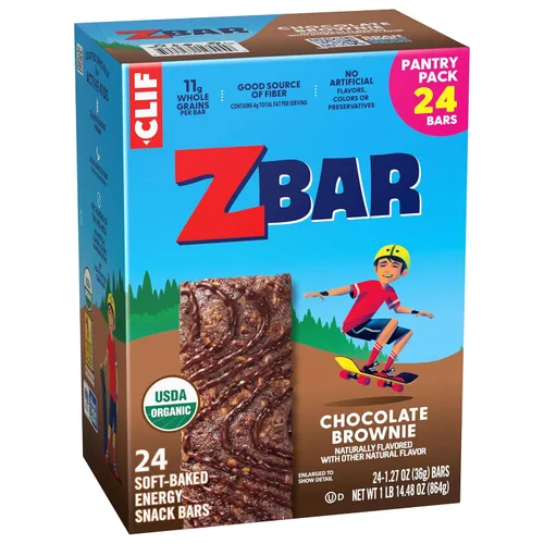 Vista 11 de Zbar - Brownie de chocolate - Barras de snack energéticas horneadas suavemente - Sin OMG - 11g de granos integrales - Barras de granola orgánicas
