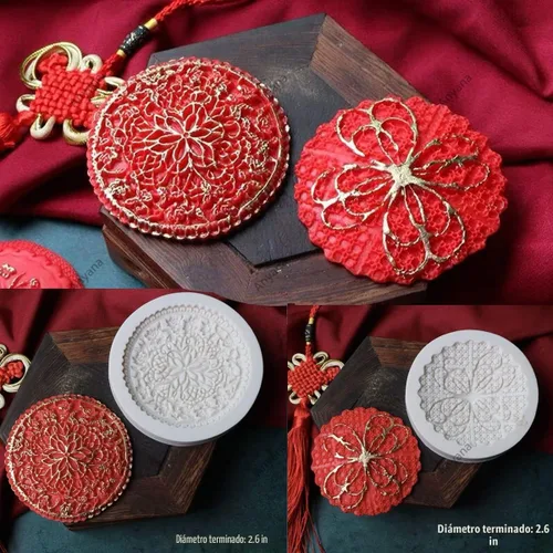 Vista 8 de Moldes de encaje de azúcar de impresión de fondant, decoración